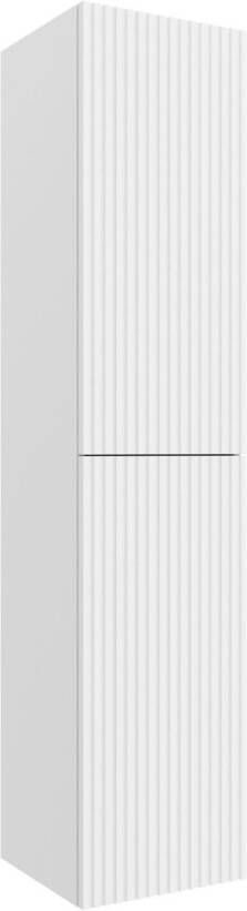 Muebles Raya kolomkast ribbelfront 160cm wit mat