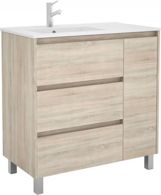 Muebles Rise asymmetrisch staand badmeubel 85cm caledonia