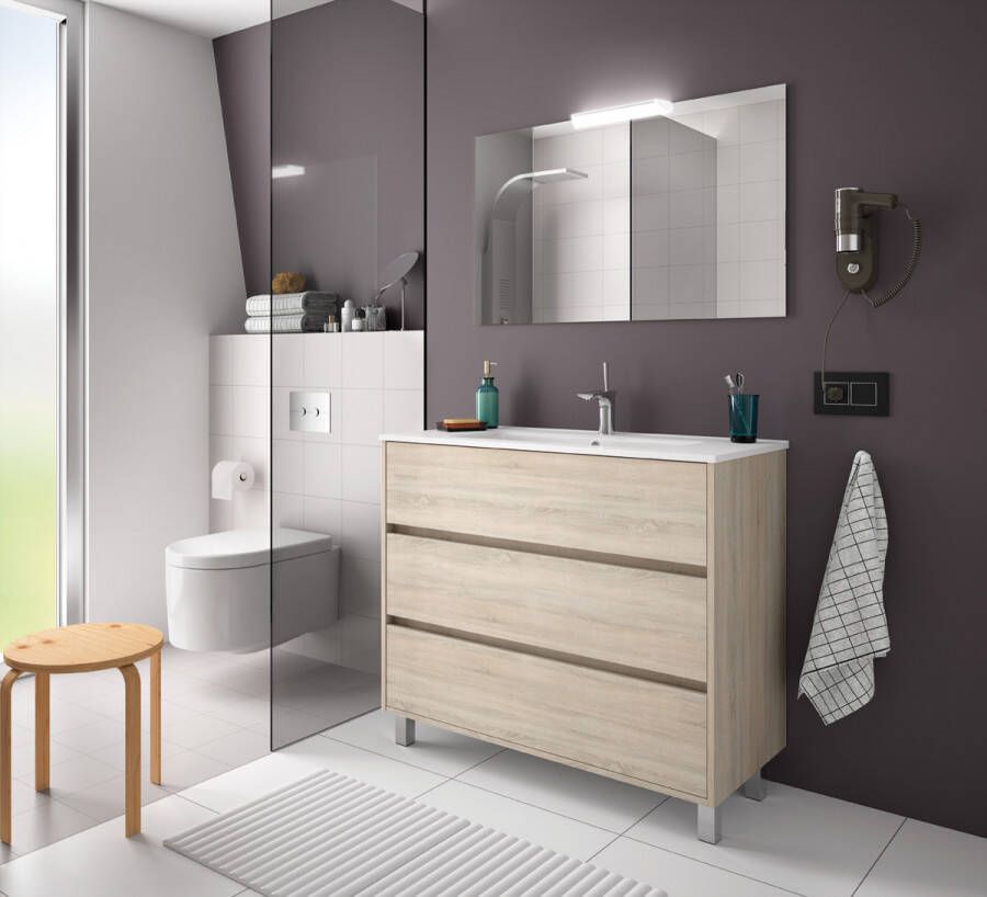 Muebles Rise staand badkamermeubel 100cm caledonia