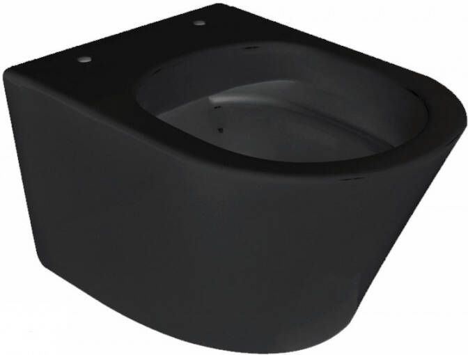 Mueller Afesta toiletpot randloos 52cm mat zwart