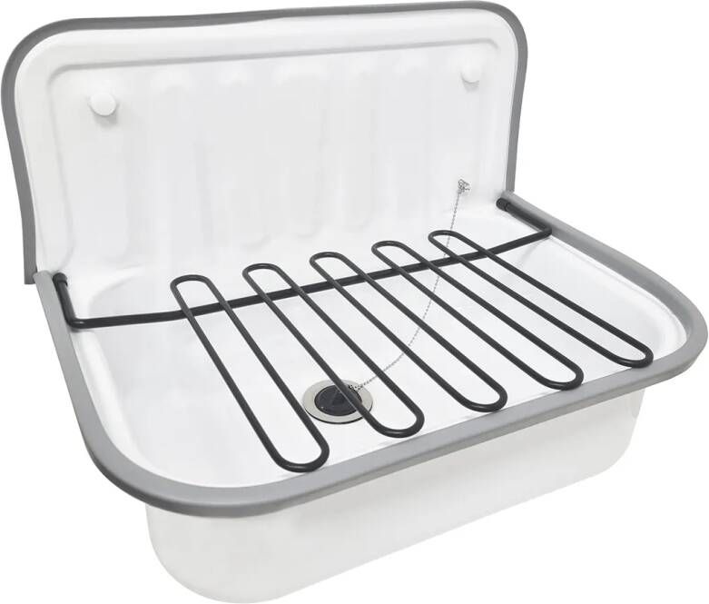 Mueller Black rooster voor uitstortgootsteen zwart mat 48x32cm