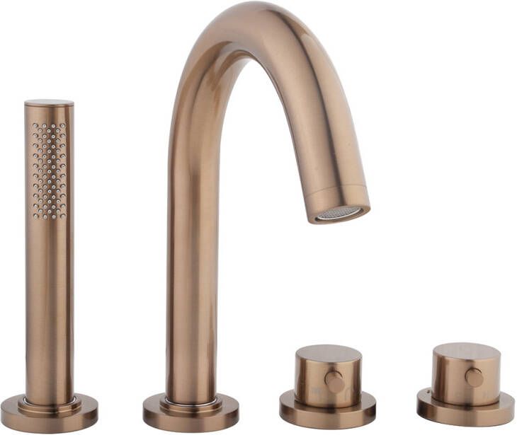 Mueller Bronzo thermostatische badrand kraan afbouwdeel geborsteld brons