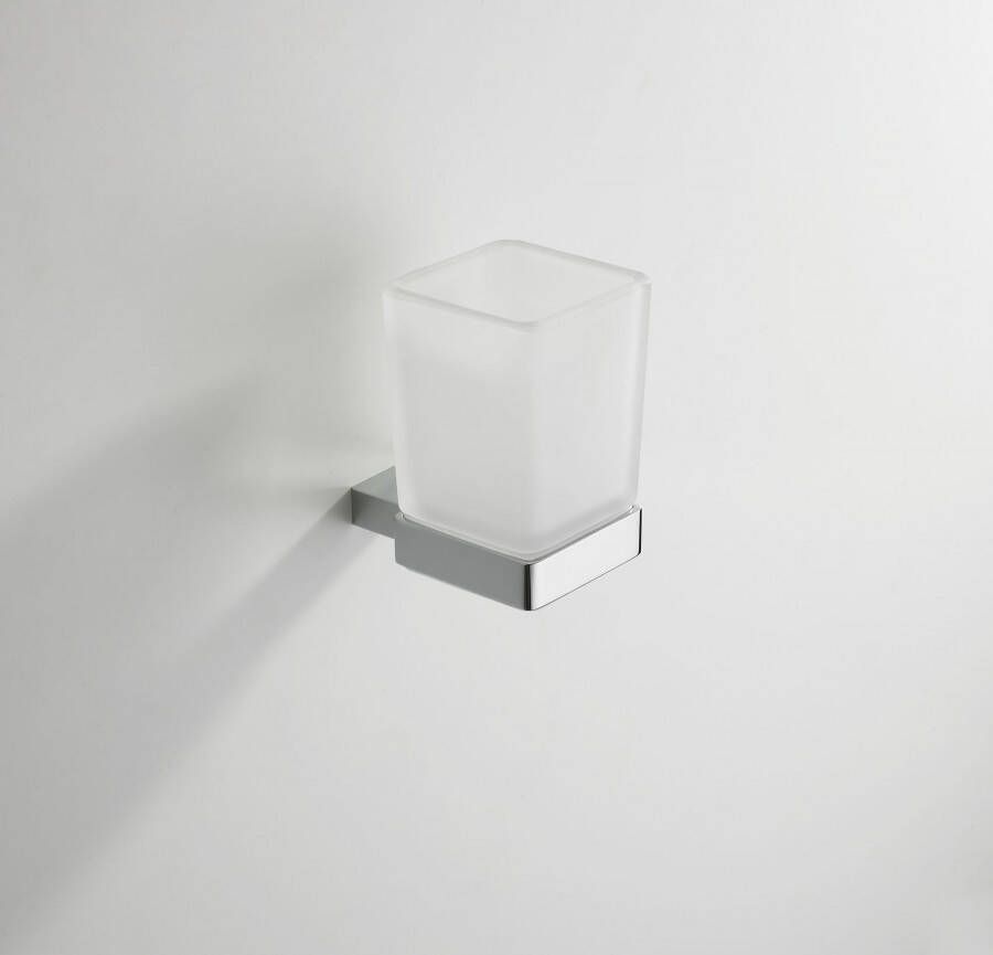 Mueller Cube glashouder met glas chroom