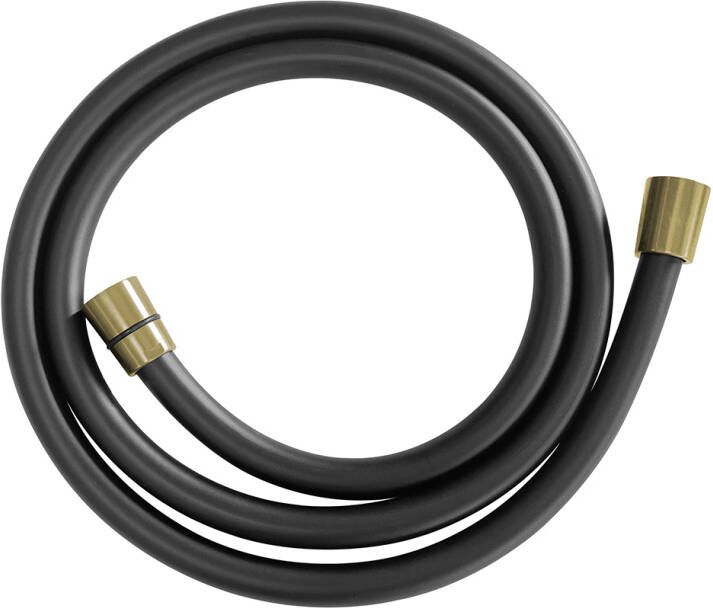 Mueller Deluxe kunststof doucheslang 150cm mat zwart geborsteld messing