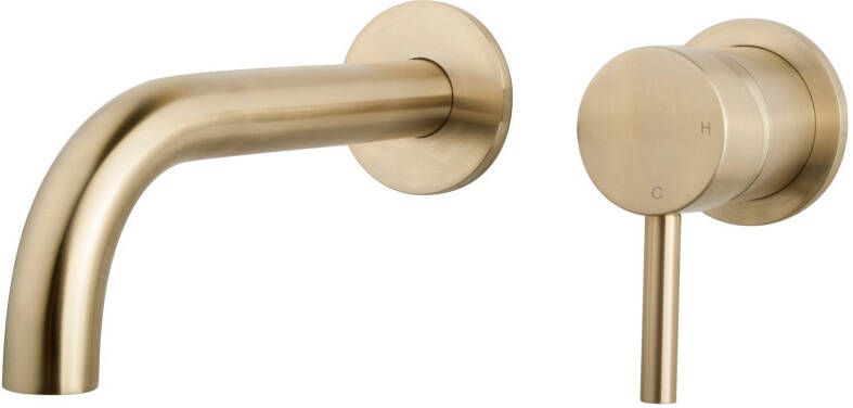 Mueller Gold afbouwdeel voor inbouw wastafelkraan met Coolstart geborsteld messing