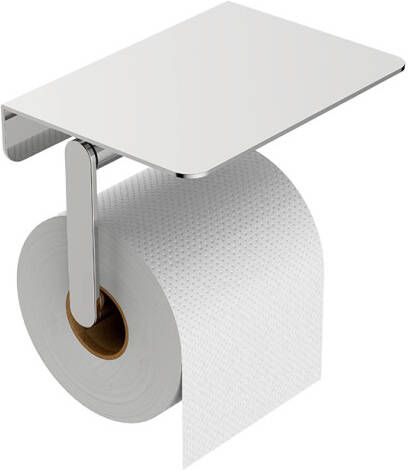 Mueller Hilton toiletrolhouder met planchet chroom