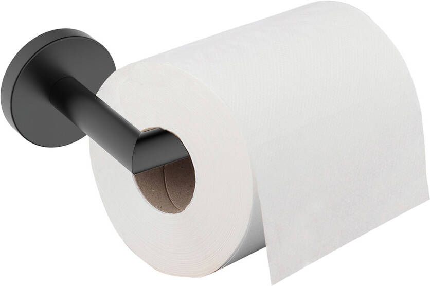 Mueller Hilton toiletrolhouder met vaste arm mat zwart