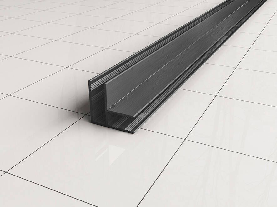 Mueller hoekprofiel voor 10mm glaswand gunmetal