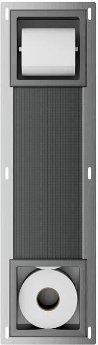 Mueller Mokri inbouw toiletrolhouder zonder klep met reserverolhouder gunmetal