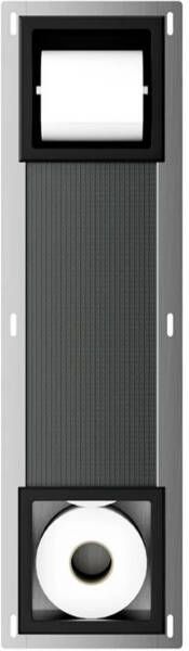 Mueller Mokri inbouw toiletrolhouder zonder klep met reserverolhouder mat zwart