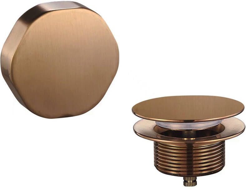 Mueller knop plug badoverloopcombinatie geborsteld brons