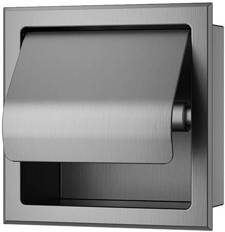Mueller Mokri inbouw toiletrolhouder met klep gunmetal