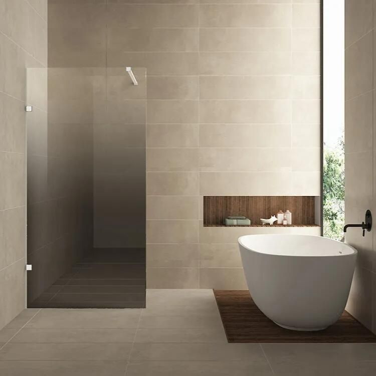 Mueller Bela profielloze inloopdouche links 100cm met spiegelrook naar helder glas wit mat