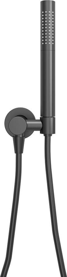 Mueller Black staafhanddoucheset met wandaansluitbocht zwart mat