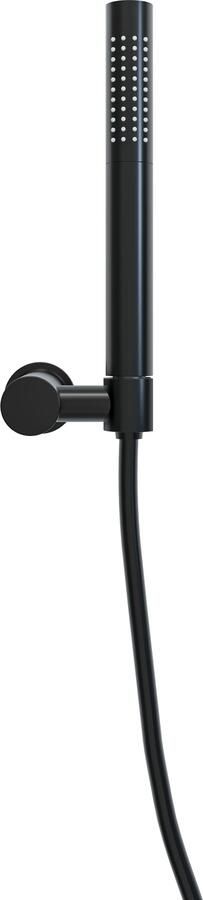 Mueller Black staafhanddoucheset met wandhouder zwart mat