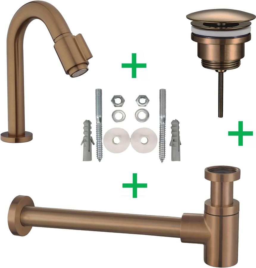 Mueller Bronzo fonteinkraanset brons geborsteld