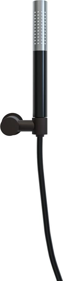 Mueller Ferro staafhanddoucheset met wandhouder mat zwart met gunmetal