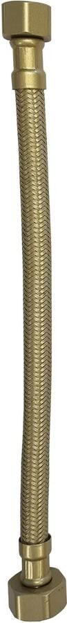 Mueller Gold aansluitslang 25cm 1 2x3 8 messing geborsteld