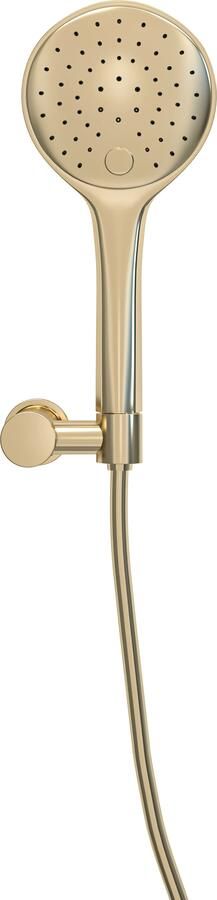 Mueller Gold handdoucheset 3 standen met wandhouder messing geborsteld
