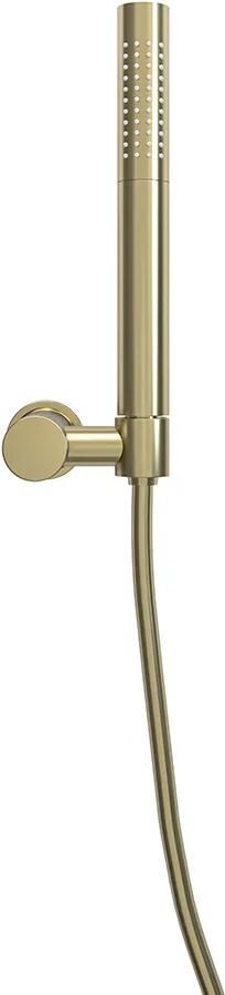 Mueller Gold staafhanddoucheset met wandhouder messing geborsteld