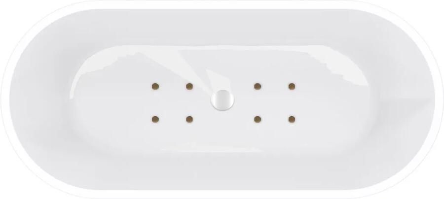 Mueller Monica bubbelbad 178x80cm elektronisch met 8 aerojets rose goud