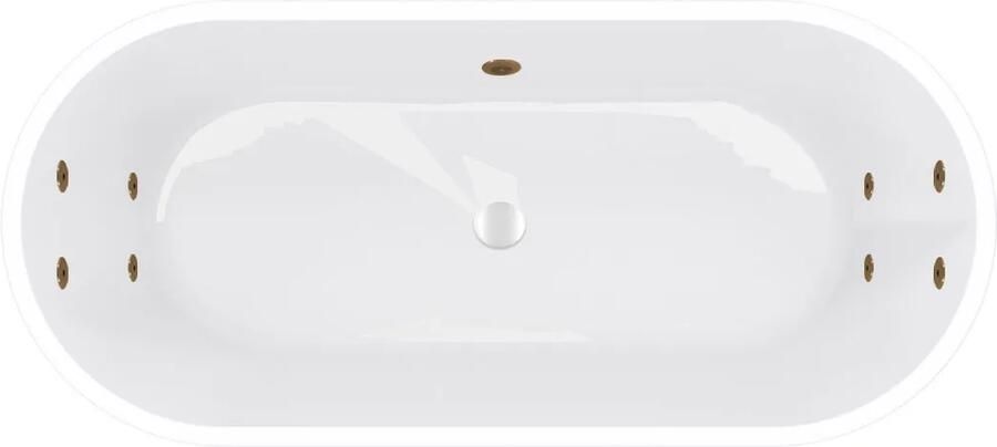 Mueller Monica bubbelbad 178x80cm elektronisch met 8 hydrojets goud