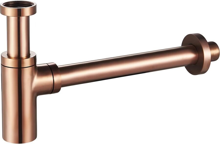 Mueller Pip luxe sifon 5 4+muurbuis+Rozet brons geborsteld