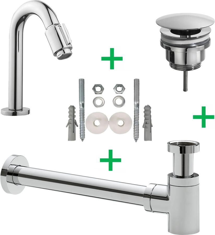 Mueller Round fonteinkraanset chroom