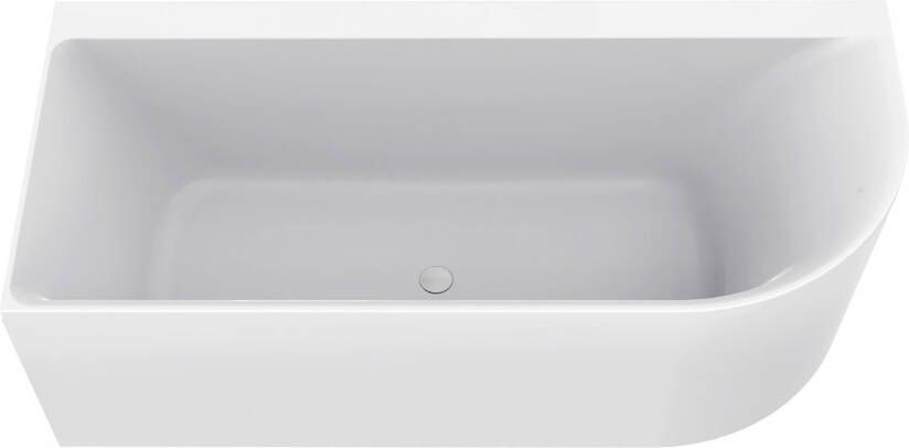 Mueller Relax hoekbad links 180x80cm met waste glans wit