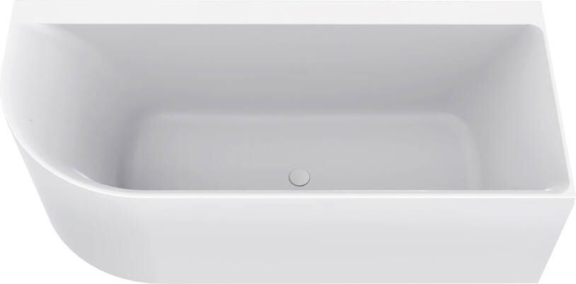 Mueller Relax hoekbad rechts 180x80cm met waste glans wit