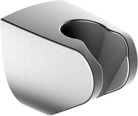 Mueller Round kunststof handdouchehouder wand geborsteld staal