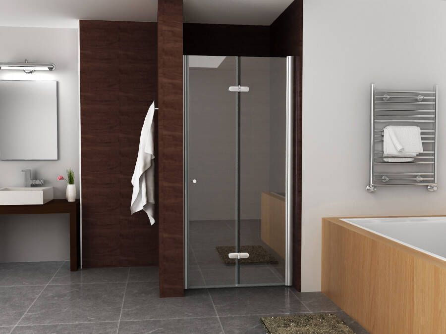 Mueller Siera vouwbare douchedeur 100x202cm rechts anti-kalk coating
