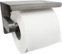 Mueller toiletrolhouder met planchet 304-RVS - Thumbnail 1