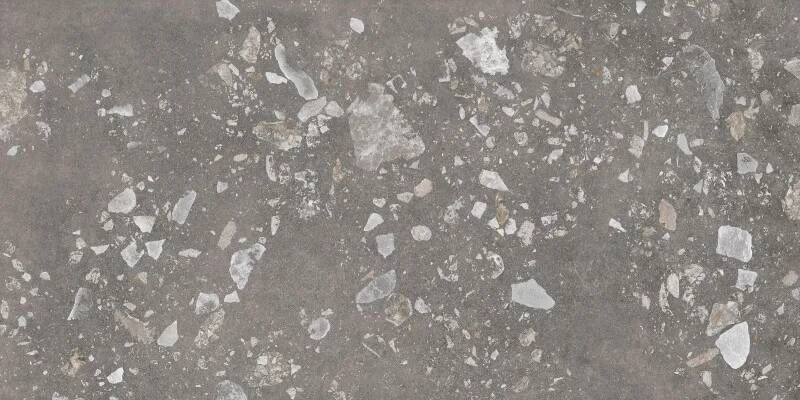 Navale Colmey vloertegel terrazzo 60x120cm donkergrijs gerectificeerd