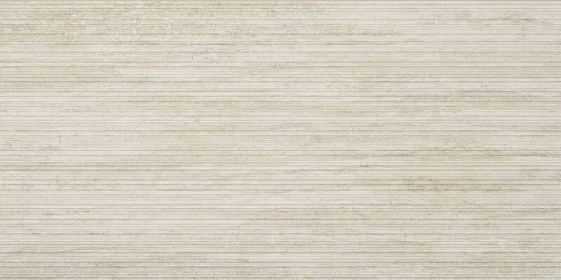 Navale Travertin wandtegel reliëf 60x120cm wit gerectificeerd