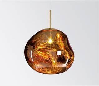 NJOY hanglamp glas 27cm goud