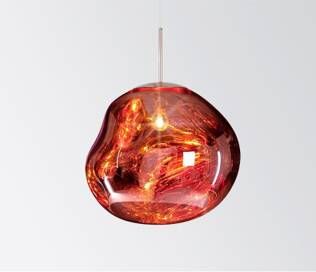 NJOY hanglamp glas 36cm rosé goud