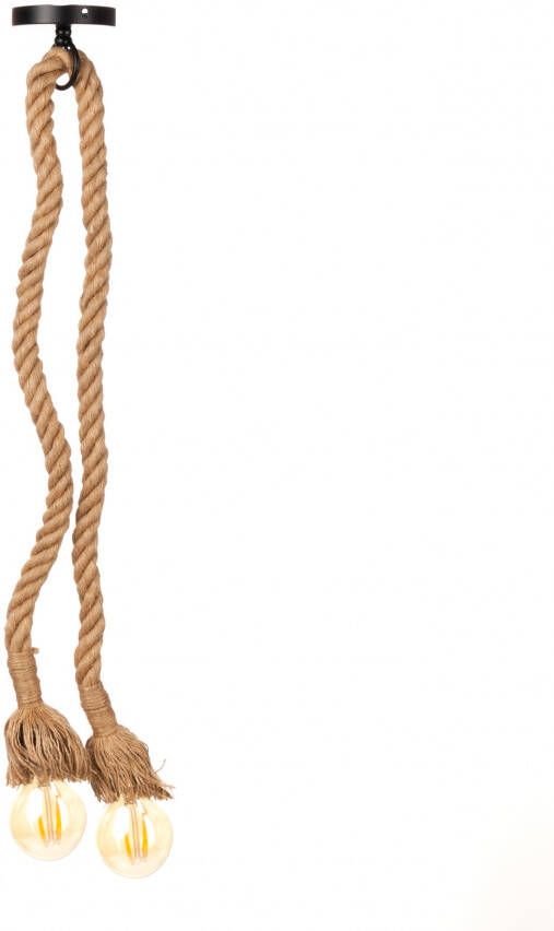 Njoy Touwlampmet 2 bollen 4W x2cm verlichting hout SD-2020-03