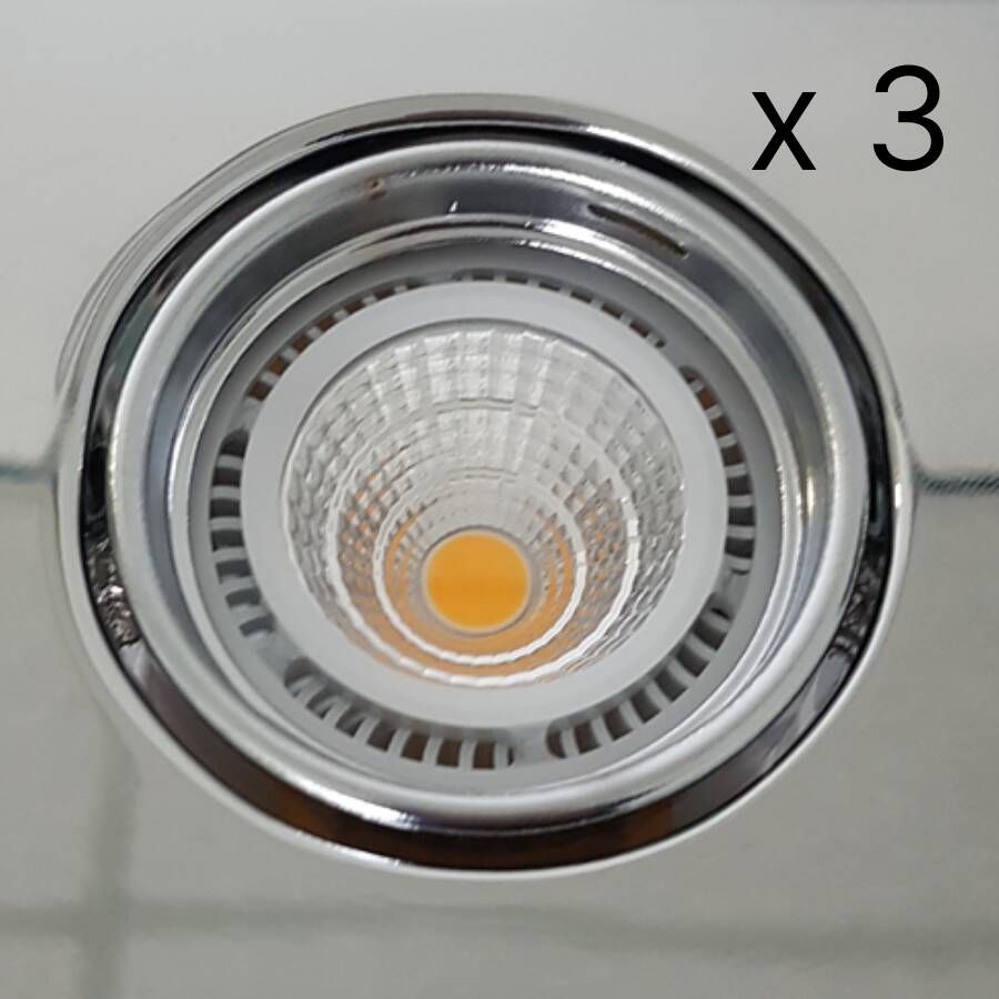 Njoy verlichtingsset LED 3 spots+arm 85x85cm LED verlichting chroom SD-2009-03