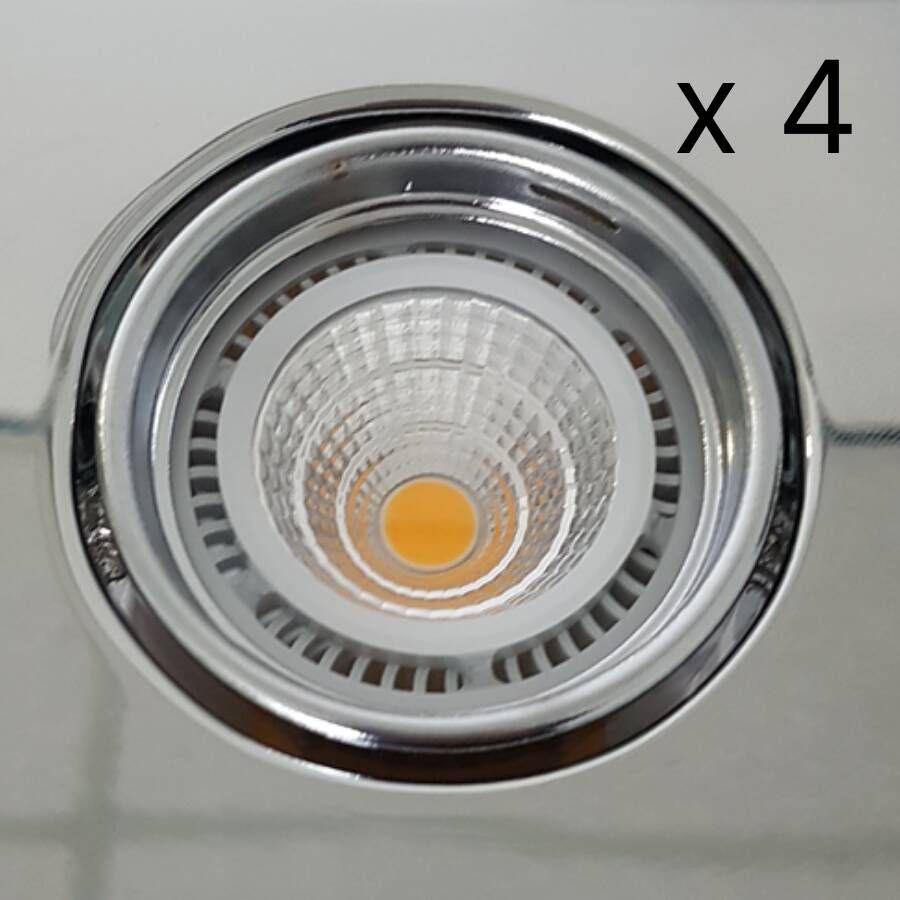Njoy verlichtingsset LED 4 spots+arm 85x85cm LED verlichting chroom SD-2009-04
