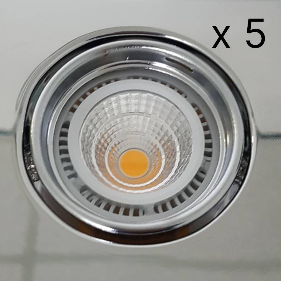 Njoy verlichtingsset LED 5 spots+arm 85x85cm LED verlichting chroom SD-2009-05