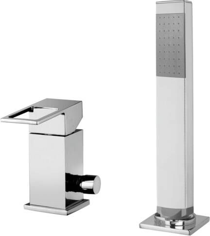 Paffoni Effe 2-gats bad mengkraan compleet voor badrandmontage chroom