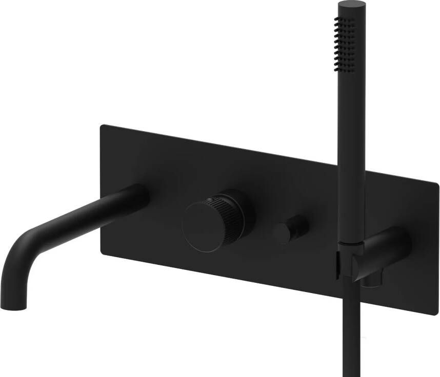 Paffoni Jo inbouw badkraan met handdouche zwart mat