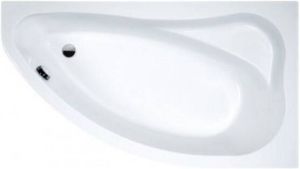 Plazan Ekoplus hoekbad 150x85cm wit rechts inclusief potenset
