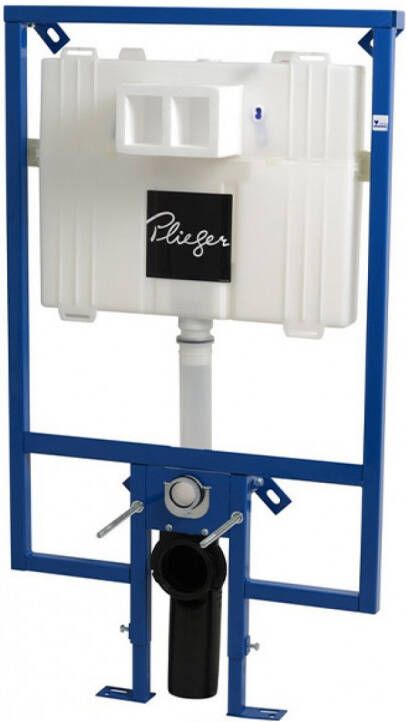 Plieger Flair WC element compact 8cm DF frontbediend met isolatiemat in hoogte verstelbaar H1185mm voor droogbouw 9080300S002 9080400S006 - Foto 2
