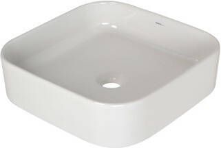 Boss & Wessing Opbouwwastafel BWS Fresh Keramiek 42x42 cm Zonder Overloop Zonder Kraangat Glans Wit