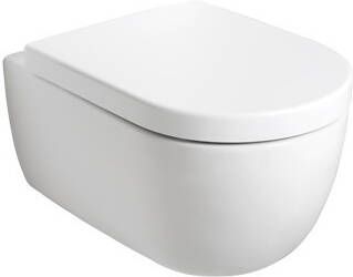 Plieger Kansas wandclosetpack met wandcloset diepspoel spoelrandloos 36x54.5cm inclusief softclose closetzitting en lift-off glans wit KANSAS PACK WHITE NORMAL