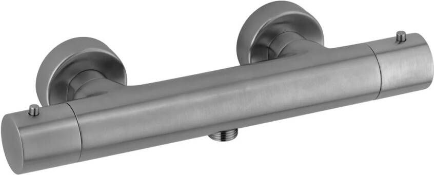 Plieger Napoli douchekraan thermostatisch met koppelingen cool body RVS CPL87155NK