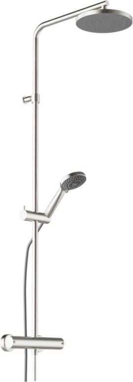 Plieger New Way opbouw regendouche compleet 25cm chroom geborsteld