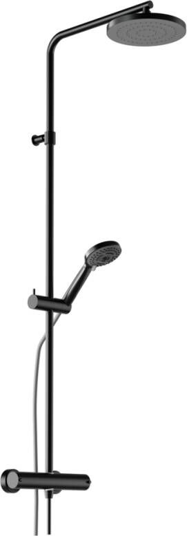 Plieger New Way opbouw regendouche compleet 25cm zwart mat